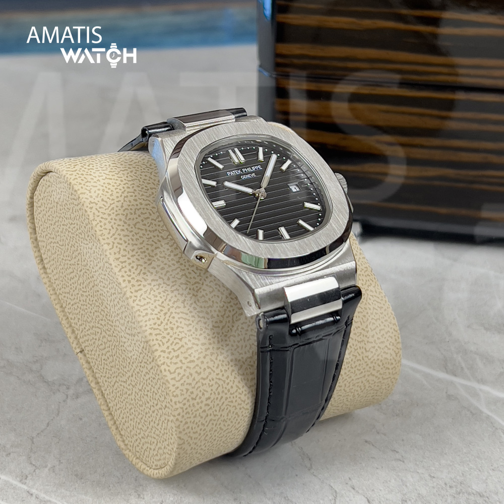 ساعت مچی مردانه پتک فیلیپ ناتیلوس بند چرمی Patek Philippe Nautilus 2382A - Image 6