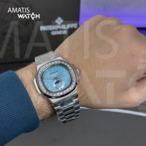 ساعت مچی مردانه پتک فیلیپ 2012 Patek Philippe Nautilus MoonPhase Diamonds
