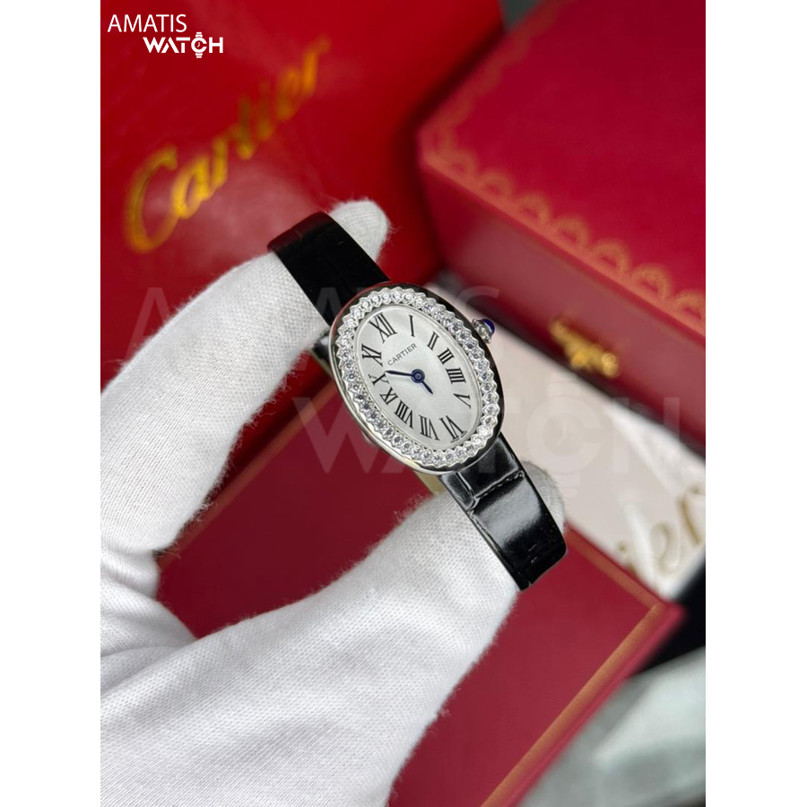 ساعت مچی زنانه کارتیر النگویی کیفیت مستر CARTIER BAIGNOIRE SMALL MODEL